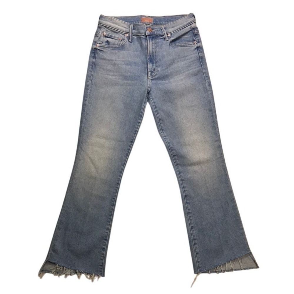 MOTHER The Insider Crop Step Fray Jeans Can You‎ Dig It Blue Denim 26 1157-1351